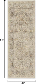 RUGGABLE Washable Vintage Runner Rug – Sarrah Hazel 2.5x7, Stain-Resistant - Image 2