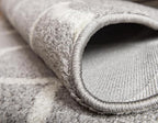 Rugs.com Lattice Frieze Collection Rug – 7' Round Light Gray Medium Rug Perfect - Image 6
