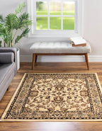 Rugs.com Yasmin Collection Rug – 8 Ft Square Ivory Medium Rug Perfect - Image 5