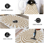 Boho Washable Rugs for Bedroom 7x10, Modern Sun Print Soft Minimalism Area Rug - Image 5