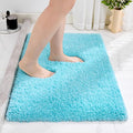 Small Bathroom Rug 17x24 Non Slip Teal Fluffy Bath Mat by Disolla