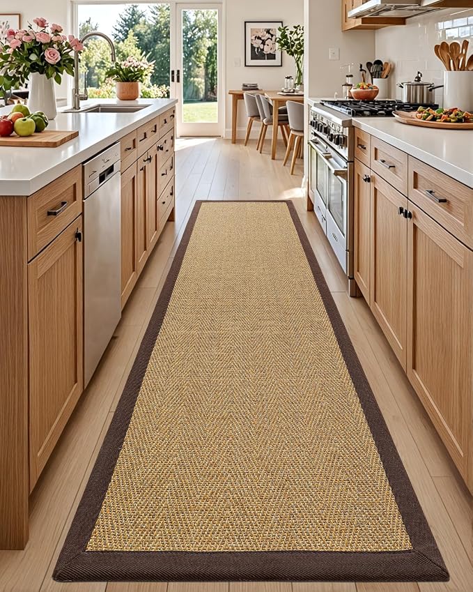 DEXI Hallway Runner Rug 3x7 Jute, Woven Braided Sisal Runner Non Slip, Entryway - Image 4