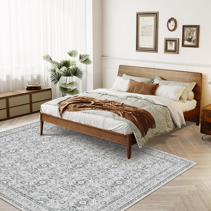 WITSHOCK Living Room Area Rugs 8x10: Soft Non-Slip Backing Washable Rugs - Image 4