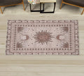 Ambesonne Sun and Moon Decorative Rug, Bohemian Artwork Design of Crescent by Ambesonne