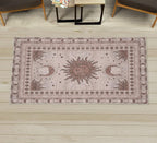 Ambesonne Sun and Moon Decorative Rug, Bohemian Artwork Design of Crescent by Ambesonne