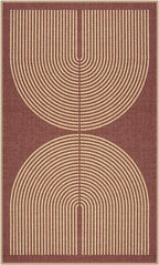 Lahome Modern Rainbow Easy Jute Patio Rug, 3x5 Washable Entry Way Rugs Indoor - Image 7
