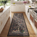 Rugcomf Runner Rug 2x6 Vibrant Tree of Life-Patterned Vintage Kitchen Rugs Non by Rugcomf