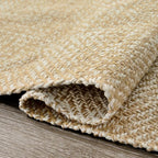 Collive Boho Living Room Rugs 5X8 ft, Washable Area Rug Woven Cotton Modern - Image 3