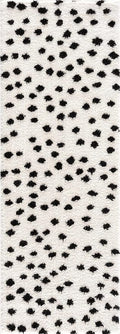 Hauteloom Tilos Dalmatian Hallway, Entryway Shag Runner Rug by Hauteloom