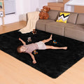 5x7 Black Rug for Living Room Bedroom, Fluffy Large Area Rug Soft Shag Non-Slip by Unknown