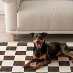 EVERGRACE Checkered Plaid Area Rug 5x7, Soft Fuzzy Faux Wool Rugs Washable Anti - Image 5