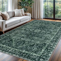 KOZYFLY Boho Area Rug 6x9 Ft Thin Washable Rugs by KOZYFLY