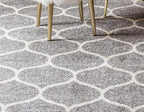 Rugs.com Lattice Frieze Collection Rug – 5' Octagon Light Gray Medium Rug - Image 5