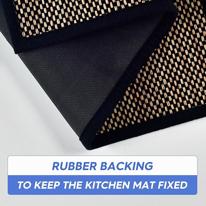 Artoid Mode Washable Non Skid Kitchen Rugs and Mats Doormat, Absorbent Door Mat - Image 4