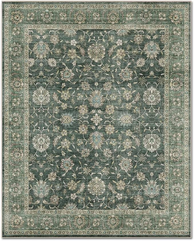 Washable 8x10 Area Rugs for Living Room, Boho Non-Slip Vintage Distress Large - Image 8