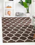 Rugs.com Lattice Collection Rug – 3' x 5' Chocolate Brown Medium Rug Perfect by Rugscom