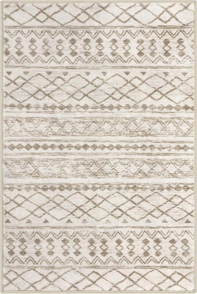 KUTA 6x9 Boho Living Room Rugs, Moroccan Washable Kitchen Rug Non Slip - Image 9