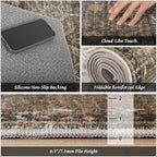 Washable 8x10 Area Rugs for Living Room, Boho Non-Slip Vintage Distress Large - Image 5