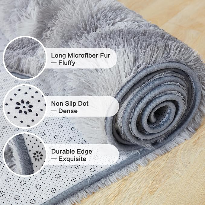 Andency 6x9 Area Rugs, Large Shag Fluffy Soft Shaggy Rugs - Image 5