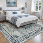 DEXI 8x10 Area Rug for Living Room, Washable Vintage Farmhouse Thin Rug Indoor - Image 3