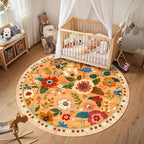 Floral 6ft Area Rug Machine Washable Soft Print Boho Carpet Non Slip Doormat - Image 6