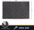 PURRUGS Dirt Trapping Door Mat 34" x 59", Non-Slip Machine Washable Entry Rug - Image 2