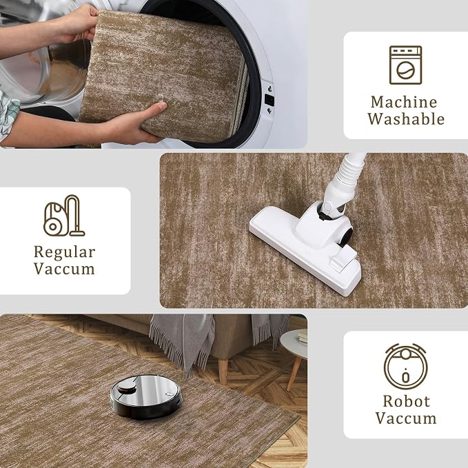 RUGSREAL Living Room Area Rug 10x13 Modern Solid Color Large Bedroom Rug - Image 6