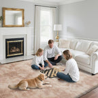 Fluffy Rug Shaggy Area Rug, Mottling Beige 6x9 Area Rugs - Image 4