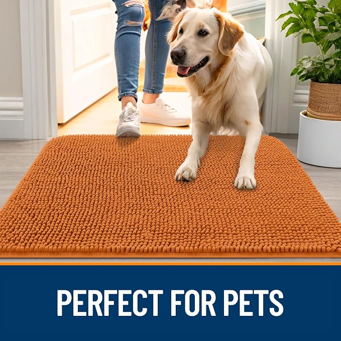 OLANLY Dog Door Mat for Muddy Paws 44x24, Absorbs Moisture and Dirt, Absorbent - Image 6