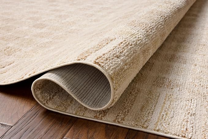 Loloi Chris Loves Julia Calvin Collection CLV-03 Bone/Natural 5'-3" x 5'-3" - Image 5