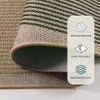 Lahome Modern Rainbow Round Entryway Rug 4ft, Circle Easy Jute Rug Washable - Image 3