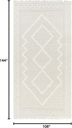 Mark&Day Wool Rugs, 9x12 Nishnabotny Cottage Medium Beige Area Rug, Bedroom or - Image 2