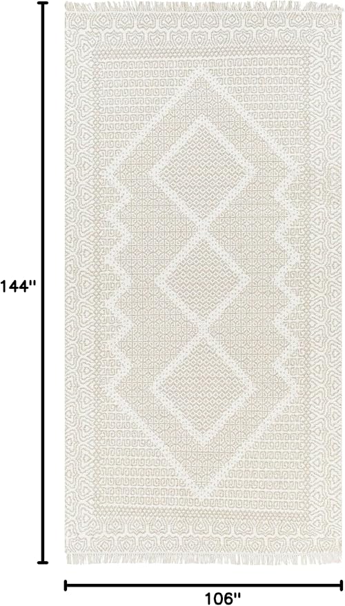Mark&Day Wool Rugs, 9x12 Nishnabotny Cottage Medium Beige Area Rug, Bedroom or - Image 2