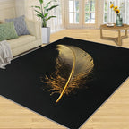 Golden Feathers Rugs for Bedroom - Image 3