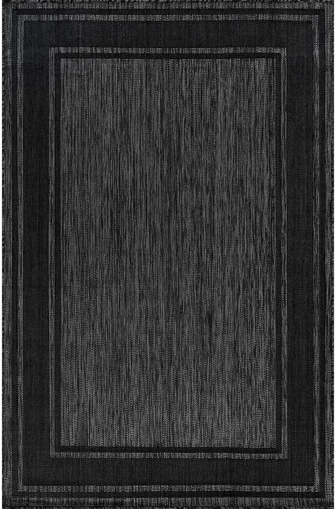 Beverly Rug Outdoor Rug 6x9 Modern Bordered Area Rugs - Image 2