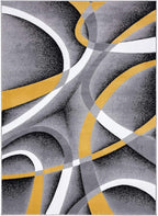 2305 Geometric Abstract Yellow 6x9 Area Rugs - Image 2