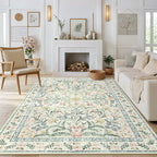 Morebes Washable Area Rugs 6x9, Boho Nursery Rug Girl Bedroom Non-Slip by Morebes