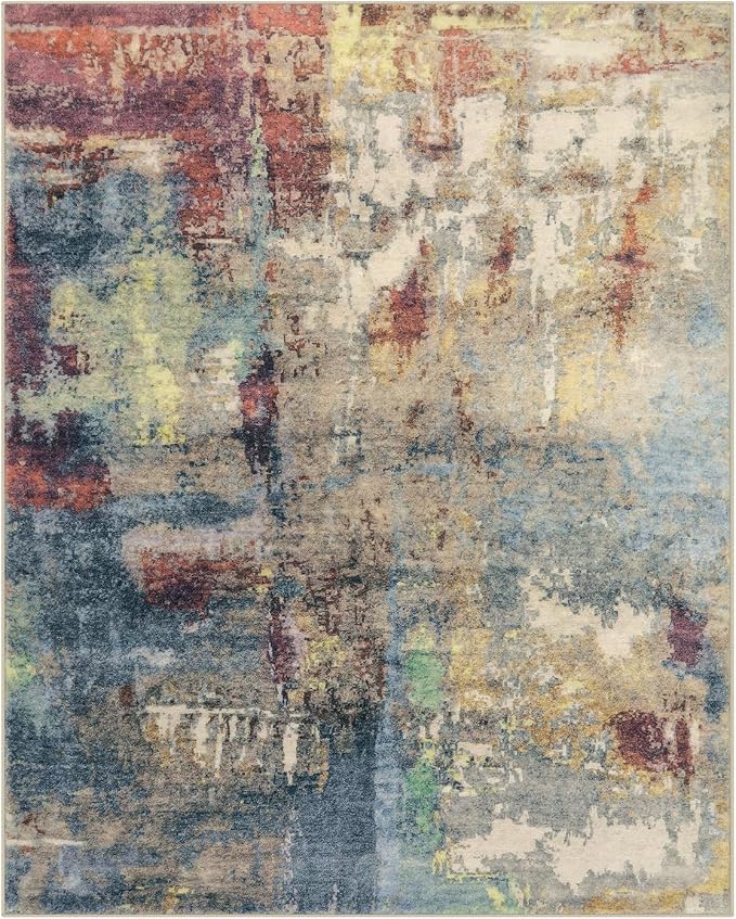 Lahome Modern Abstract Living Room Rug 8x10, Washable 8x10 Area Rugs - Image 9
