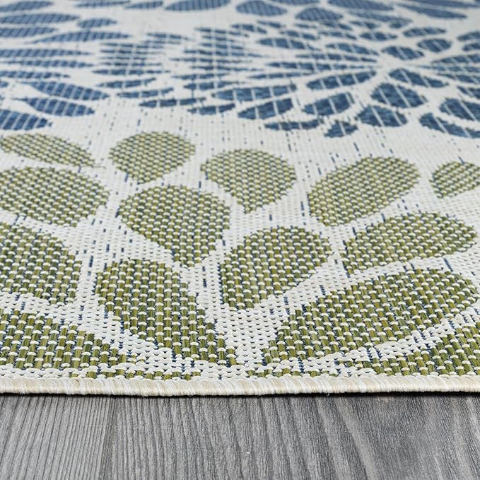 Beverly Rug Outdoor Rug 9x12 Modern Exotic Tropical Leaf Area Rugs - Image 6