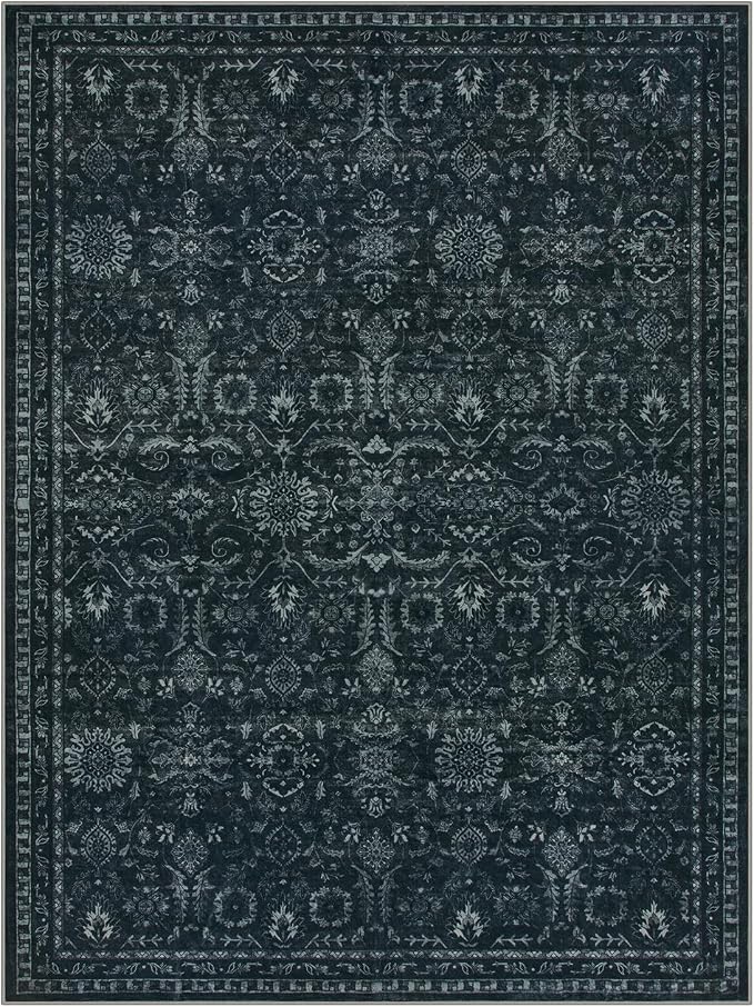 Lahome Washable 9x12 Area Rugs for Living Room, Dark Lurxry Non Shedding Carpet - Image 9