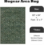 HUGEAR 5x7 Machine Washable Rugs Dark Green Hallway Area Rug Indoor Accent Rug - Image 2
