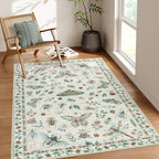Lahome Insect Machine Washable Rug, 3x5 Rug Non Slip Soft Bedroom Rugs by Lahome