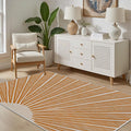 Boho Sun Print Area Rug for Living Room 3x5, Modern Abstract Non-Slip Washable by Unknown