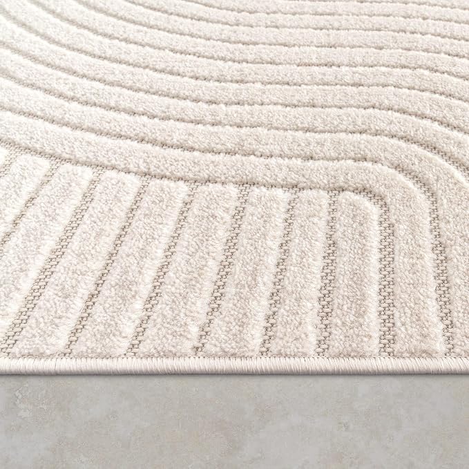 Paco Home Modern Area Rug with Raised Curved Line Pattern – Minimalist Design - Image 4