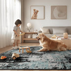 Washable Area Rugs 6'x9' Non-Slip Modern Abstract Soft - Image 8