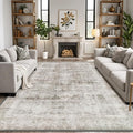 LUMI 8x10 Washable Area Rug for Living Room, Ultra Soft Modern Neutral Grey by LUMI