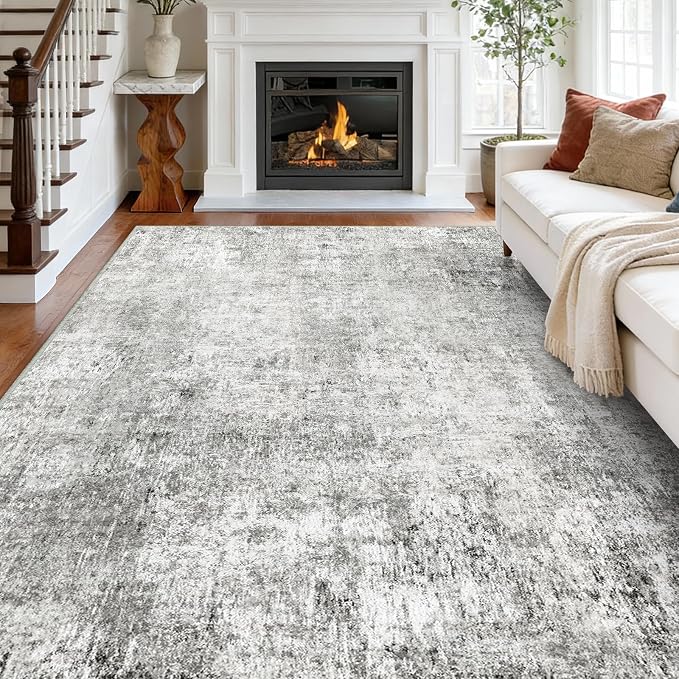 Washable Area Rugs 7'x9' Non-Slip Modern Abstract Soft - Image 9