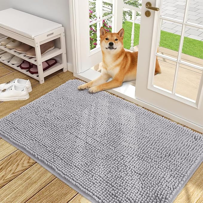 OLANLY Dog Door Mat for Muddy Paws 48x30, Absorbs Moisture and Dirt, Absorbent by OLANLY