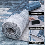 Ciicool 5ft Round Washable Rug, Modern Abstract Circle Rugs, Non-Slip Thin - Image 4