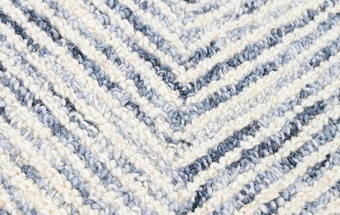 Modern Herringbone Chevron Collection Handcrafted Wool Area Rug - Image 6
